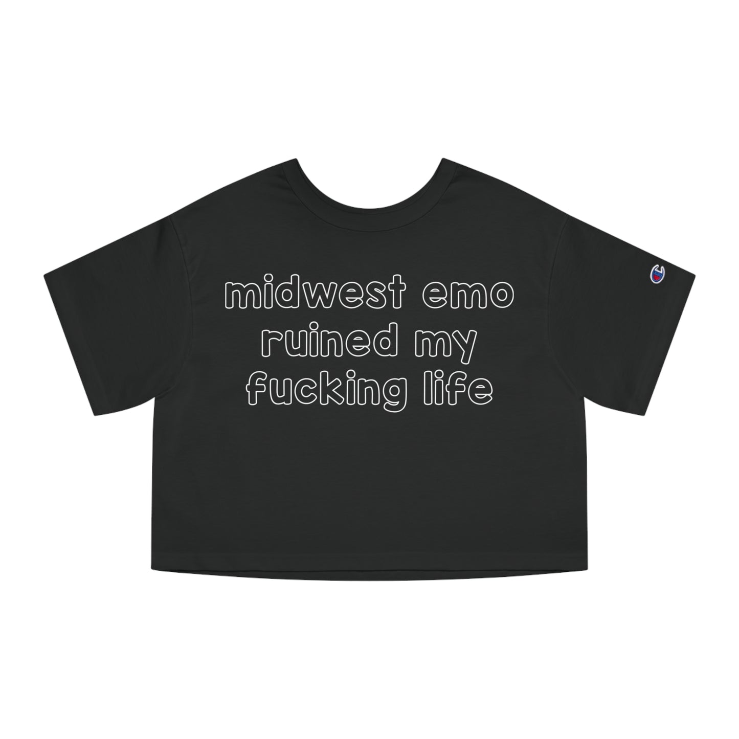 midwest emo ruined my fucking life crop top