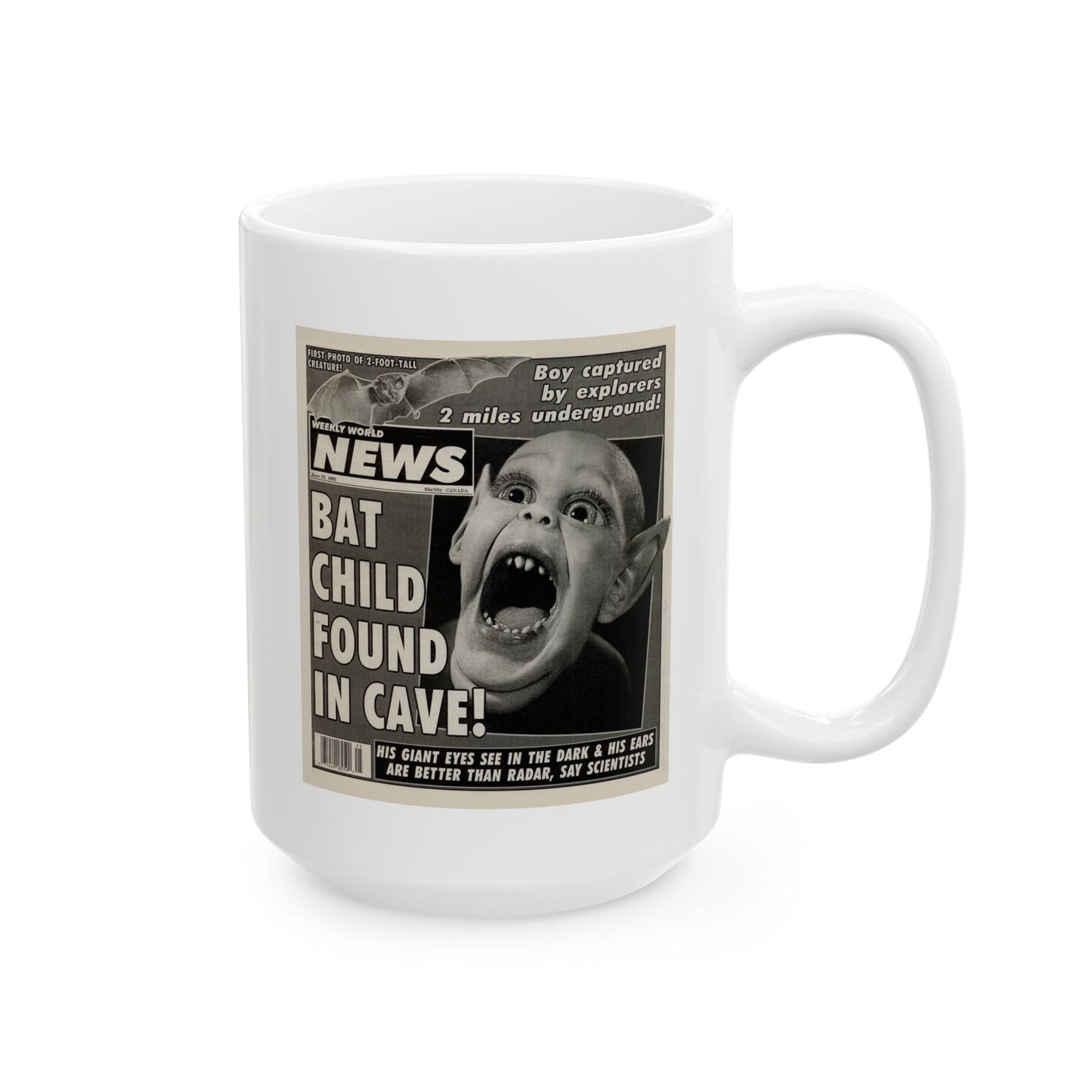 bat child found in cave mug