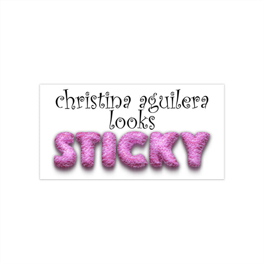 christina looks sticky bumper sticker