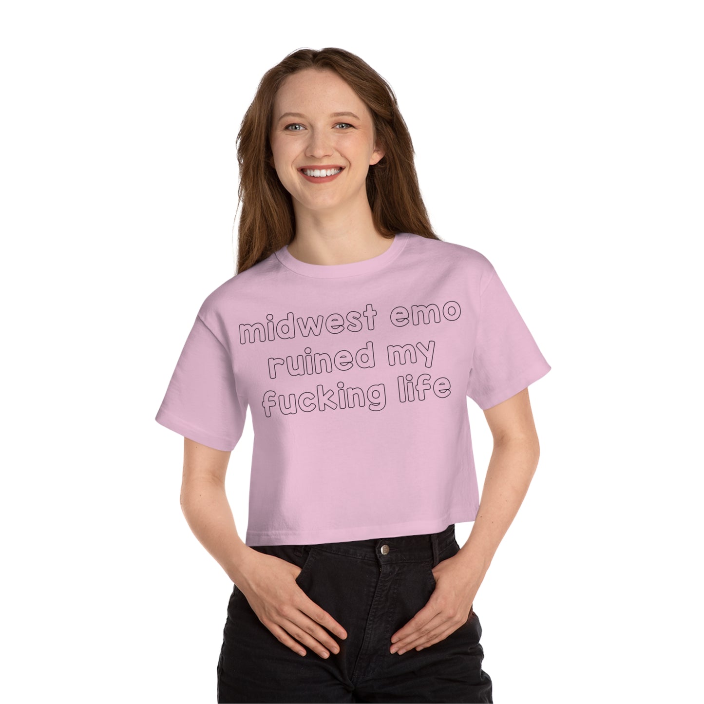 midwest emo ruined my fucking life crop top