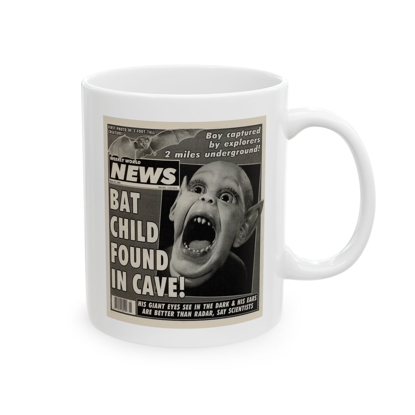 bat child found in cave mug