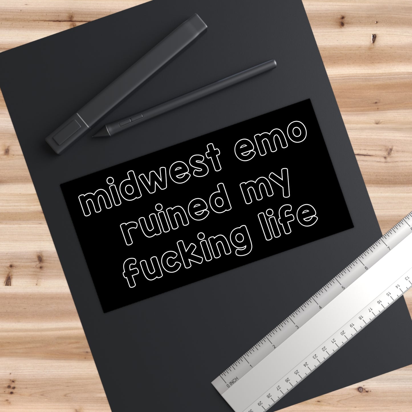 midwest emo ruined my fucking life bumper sticker